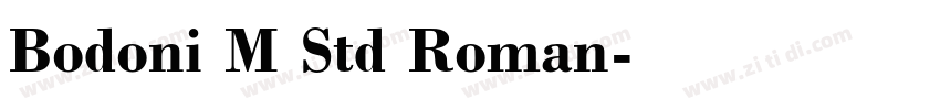 Bodoni M Std Roman字体转换